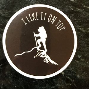 2/$8 I Like It on Top Mountain B/W Laptop Sticker